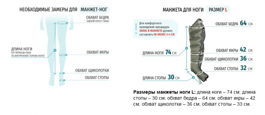 Аппарат для лимфодренажа WelbuTech Relaxe WBA-900 СТАНДАРТ, размер L - 8